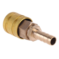 Adaptateur de pompe à air pour valve de pneu de voiture 8 mm, en laiton massif, à connexion rapide, avec pince de fixation pour embout de gonflage