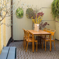 Ensemble table et chaises d'extérieur en alliage d'aluminium, mobilier de loisirs imperméable pour cour, villa, jardin, balcon et terrasse