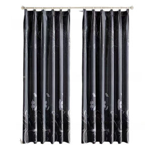 Rideau occultant épais en calicot sans perforation, protection solaire économique pour chambre, fabriqué en Asie du Sud-Est - Product Image 1