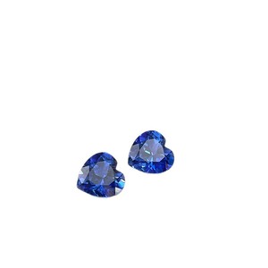 Heart Shape Synthetic Sapphire Gemstone 5x5mm To 10x10mm For Engagement Rings Classic Unisex Jewelry Cadermay - Product Image 5