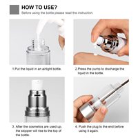 Bouteille de pompe sans air personnalisée, emballage cosmétique, 20ml, 30ml, 50ml, 100ml, 120ml, bouteilles de pompe sans air, vente en gros