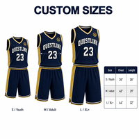Ensemble de maillot et short de basket-ball personnalisé QuestLink, sublimé, séchage rapide, léger, en mesh respirant, uniforme de basket-ball