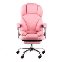 Chaises de bureau pivotantes noires avec repose-pieds, vente en gros