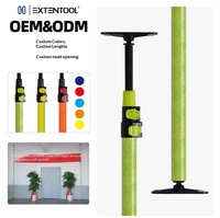 Poteau de support télescopique 3m en fibre de verre réglable, résistant aux charges lourdes et aux flexions, pour support de plafond et de cloisons sèches ODM