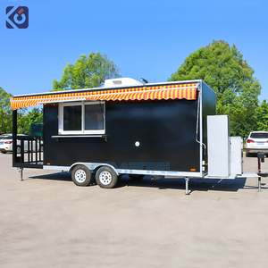 CAMPTRL Snack Mobile Bar Food Truck Style Rétro Cuisine Mobile Entièrement Équipée Remorque BBQ avec Équipement Complet - Product Image 5