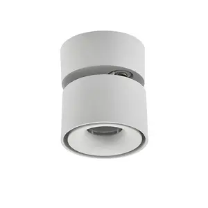 High Quality Dimmable Aluminium Housing Cylindr Spotlight Surface Mounted Ceiling Led Spot Lamp Small Round Led Down Light