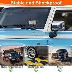 2 Soportes Ajustables para Luces LED, de Aluminio Resistente, Fácil Instalación para Autos, Camionetas, UTVs y SUVs, Soporte para Focos, No Daña la Superficie - Product Image 5