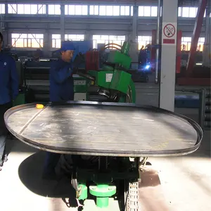 Equipamento de formação de extremidade de disco de aço inoxidável, máquina esférica de flangear cabeça de prato para tanque