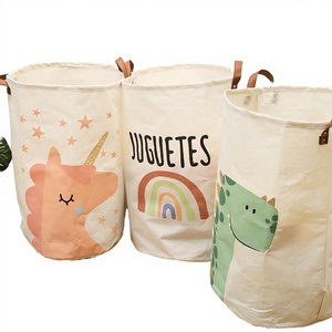 Cesto de Ropa Plegable de Lona con Diseño de Unicornio y Dinosaurio, Ecológico, Novedad 2024, para Niños - Product Image 2
