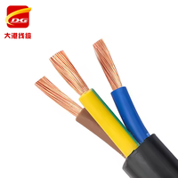 Cable Flexible 3G de 3 Hilos, Cordón Real, 1.5mm² y 2.5mm², 300/500V, Conductor de Cobre Trenzado, Aislamiento de PVC, Cubierta de PVC