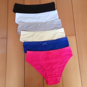 Großhandel Günstige Damen Baumwolle Höschen Bikini Plus Big Size Unterwäsche Mit Schleife Brief Teenager Bequeme Damen Tägliche Höschen - Product Image 1