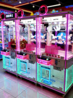 Machine à griffes avec armoire de rangement supérieure, machine distributrice de jouets en peluche commerciale, machine de jeu d'arcade, attrapeur de jouets pour arcade et centre commercial