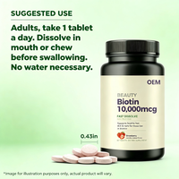 Tabletas de Biotina con Complejo Vitamínico B, Fabricación por Contrato, Probadas por Terceros, OEM