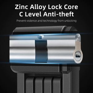 WEST BIKING – cadenas pliable compact en acier, antivol, pour vélo, moto, scooter électrique, cadenas de sécurité haute sécurité pour vélo - Product Image 6