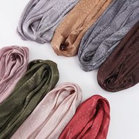 Foulard islamique uni élégant de haute qualité, voile ethnique pour femmes, écharpes et châles en satin de soie, hijab musulman