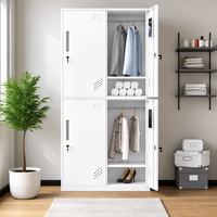Armoire de rangement métallique verrouillable à 4 portes en acier pour employés, écoles, gymnases, dortoirs, vestiaires – Fournisseur direct usine OEM ODM