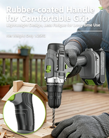 Perceuse électrique portable compacte avec embout tournevis, perceuse sans fil 21V avec batterie au lithium à double vitesse
