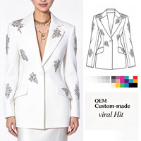 Blazer élégant pour femme, design tendance, col à revers et boutons, collection Printemps 2026