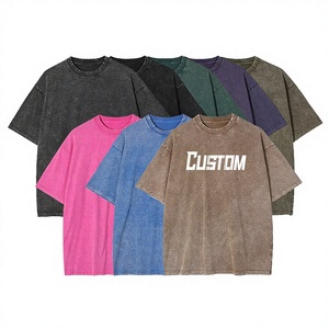 เสื้อยืดโอเวอร์ไซส์ผู้ชาย ผ้าฝ้ายถัก 100% สไตล์วินเทจ พิมพ์ลายกราฟิกดิจิทัลตามสั่ง ล้างสีแบบแอซิดวอช ระบายอากาศได้ดี เป็นมิตรต่อสิ่งแวดล้อม - Product Image 3
