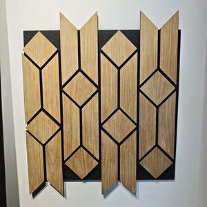 Panneaux acoustiques Akupanel en polyester de haute qualité, sur mesure, finition placage à lamelles, insonorisation, décoration murale intérieure pour bureau et maison - Product Image 2