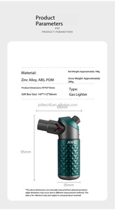 JOFI Windproof Quad. Briquet torche à flamme jet pour cigares, rechargeable au gaz butane, pour chicha, flamme réglable, bougie parfumée - Product Image 4