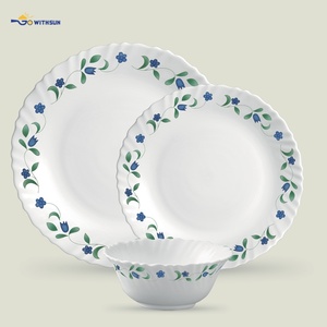 Ensemble de vaisselle en verre opale Tulip Elegance, vaisselle en verre blanc à bords incurvés, ensemble de dîner pour 6 personnes, ensemble de dîner <span class=keywords><strong>Arcopal</strong></span> - Product Image 6