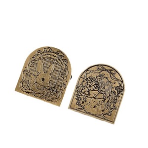 1 pièce <span class=keywords><strong>de</strong></span> pince à billets manuelle rétro européenne en métal, motif Étoile et Forêt Nocturne, à longue queue, pour papeterie - Product Image 2