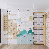 Moetry cadre d'escalade aire de jeux en bois échelle murale suédoise maison enfants équipement de gymnastique exercice complet enfants terrain de jeu