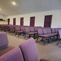 Chaise d'église empilable confortable et luxueuse à prix abordable, chaise d'église imbriquée économique, chaise d'église rembourrée empilable en métal et fer