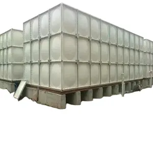 Big Elevated Steel Structure High Strength Fiberglass Panel Sectional FRP GRP Water Storage Tank