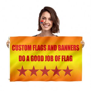 Custom Printed Logo Double Sided <b>Flags</b> High Quality Material for Outdoor Use in Sizes 3x5ft 5x8 Ft and 6x10Ft - Product Image 1