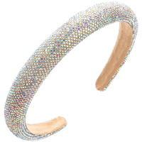 Serre-tête de Luxe Coloré Entièrement Orné de Cristaux Scintillants, Bijou de Cheveux Élégant pour Femme, Accessoire de Mode pour Mariage et Fêtes