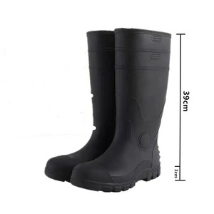 Nuovi arrivi: Scarpe antinfortunistiche impermeabili De Lluvia Pure Black, leggere, estive e invernali, in PVC, <span class=keywords><strong>stivali</strong></span> <span class=keywords><strong>da</strong></span> <span class=keywords><strong>pioggia</strong></span> per adulti, disponibili in magazzino. - Product Image 4