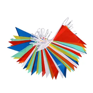 FY-1004三角旗条绳旗横幅，尼龙织物三角旗盛大开幕，派对节日装饰