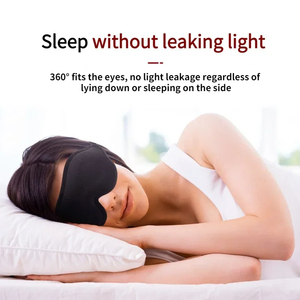 Masque de sommeil 3D en mousse douce pour les yeux, occultant 99 % de la lumière, aide au sommeil, cache-yeux, patch oculaire - Product Image 5