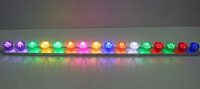 Cabochon LED Point de couleur unie lumières RGB IP65 E14 corps de lampe en plastique pour parcs à thème parcs d'attractions et éclairage paysager