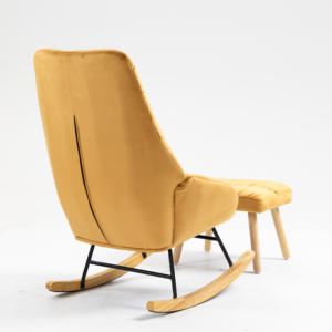 Eigentijdse Fluwelen Liggende Schommelstoel Voor Thuis Kantoormeubilair Appartement Slaapkamer Woonkamer Hotels Buiten - Product Image 4