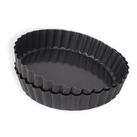 Moule à tartelettes en acier au carbone de 10 cm, antiadhésif, réutilisable, rond, pour pâtisserie, gâteau, four, compatible lave-vaisselle, logo OEM, vente en gros