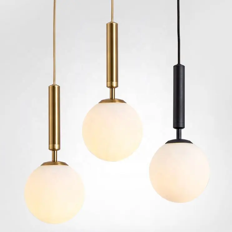 Lampadario moderno classico lampada a sospensione decor e27 oro rotondo led bubble glass ball lampade a sospensione