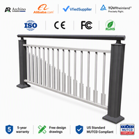 Système de garde-corps en aluminium robuste pour escaliers et villas, résistant à la rouille, prix direct usine, vente en gros