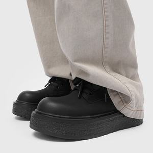 Chaussures pour hommes de style anglais, chaussures vintage à large bord, semelles épaisses, chaussures à bout arrondi, chaussures pour le travail quotidien - Product Image 3