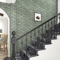 Wallpaper 3D ORON Brick, Stiker Dinding Bertekstur Embossed untuk Dapur, Wallpaper Kamar Mandi Anti Air untuk Dekorasi Dinding Kamar Tidur dan Rumah