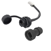 Connecteur circulaire étanche Lshitech, prise femelle RJ45 de qualité supérieure 180 ° /90 °   Câble d'extension 0,1-1 m pour un transfert de données efficace