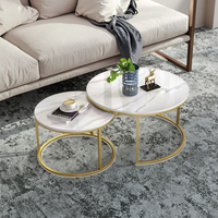 Table basse centrale gigogne au design moderne en laiton doré chromé plateau en acier MDF verre marbre meuble de salon réglable pour la maison