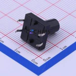 TC-1103-C-U-A Tactile Switch Through hole-4P,12x12mm Switch Single Pole Single Throw Round Button 2.6N Through Hole - Product Image 2