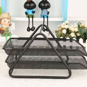 Metal Desktop <b>Document</b> Paper File Organizer Office Rack <b>Holder</b> with Stand File Trays - Product Image 6