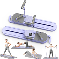 Planche d'entraînement multifonctionnelle RS New Home pour Pilates et ski, planche abdominale séparée en plastique PP, violet/bleu foncé, unisexe, pour exercices corporels