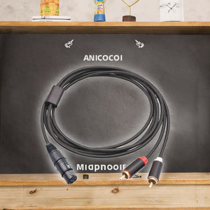 Câble répartiteur 2-en-1 <span class=keywords><strong>XLR</strong></span> femelle vers double <span class=keywords><strong>RCA</strong></span> Y <span class=keywords><strong>Adaptateur</strong></span> <span class=keywords><strong>XLR</strong></span> vers <span class=keywords><strong>RCA</strong></span> à gaine PVC pour projecteur - Product Image 3