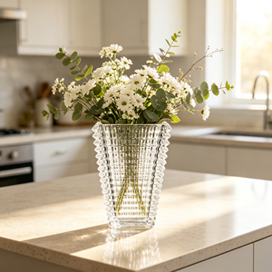 <span class=keywords><strong>Vase</strong></span> en verre cristal rectangulaire de style moderne et luxueux, élément décoratif élégant pour salon, salle à manger, table, <span class=keywords><strong>vase</strong></span> de table - Product Image 3
