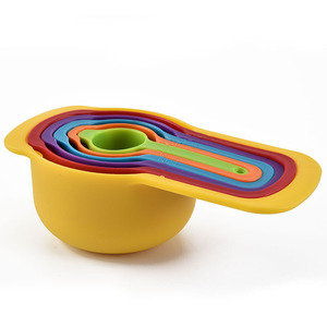 Juego <span class=keywords><strong>de</strong></span> 10 piezas <span class=keywords><strong>de</strong></span> herramientas <span class=keywords><strong>de</strong></span> medición <span class=keywords><strong>de</strong></span> plástico coloridas que incluyen <span class=keywords><strong>taza</strong></span> <span class=keywords><strong>medidora</strong></span> y cucharas ajustables para hornear - Product Image 3